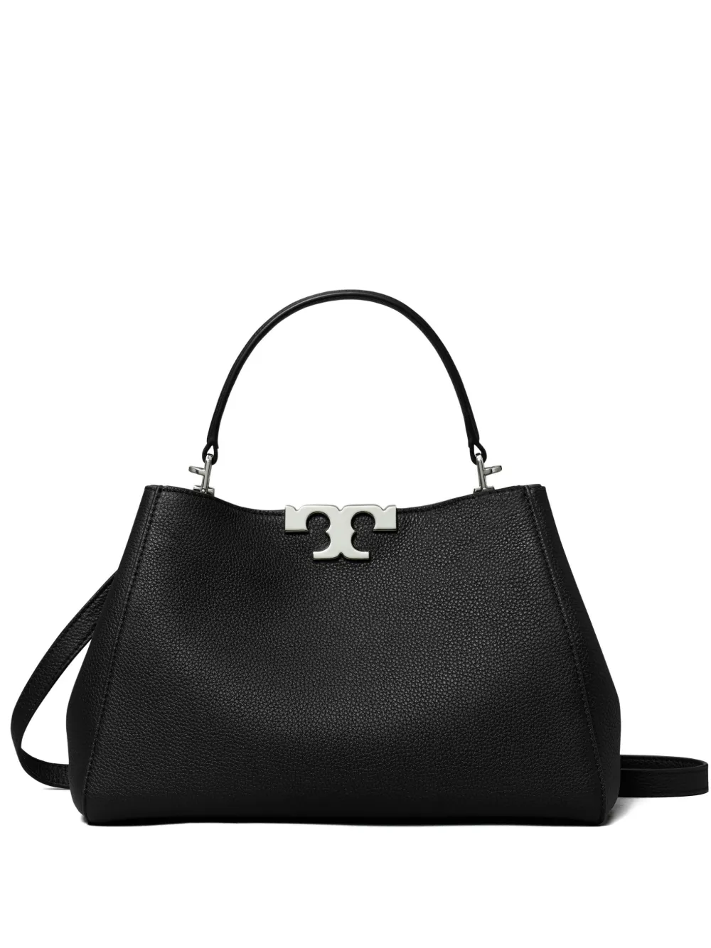 Tory Burch Double-handle Logo Satchel In Black