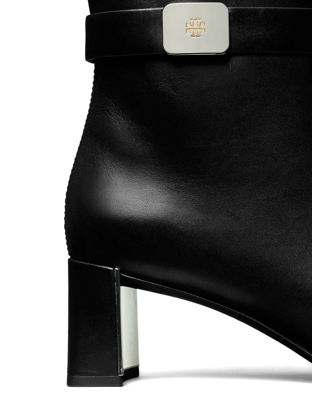 Tory Burch 55mm Leather Buckle-strap Ankle Boots In Black