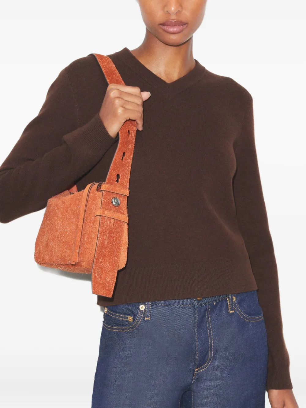 Tory Burch Kleine Romy schoudertas - Bruin