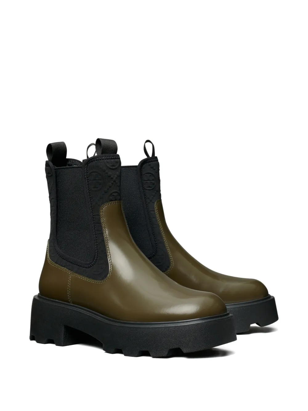 Tory Burch 65mm T-monogram chelsea boots Green