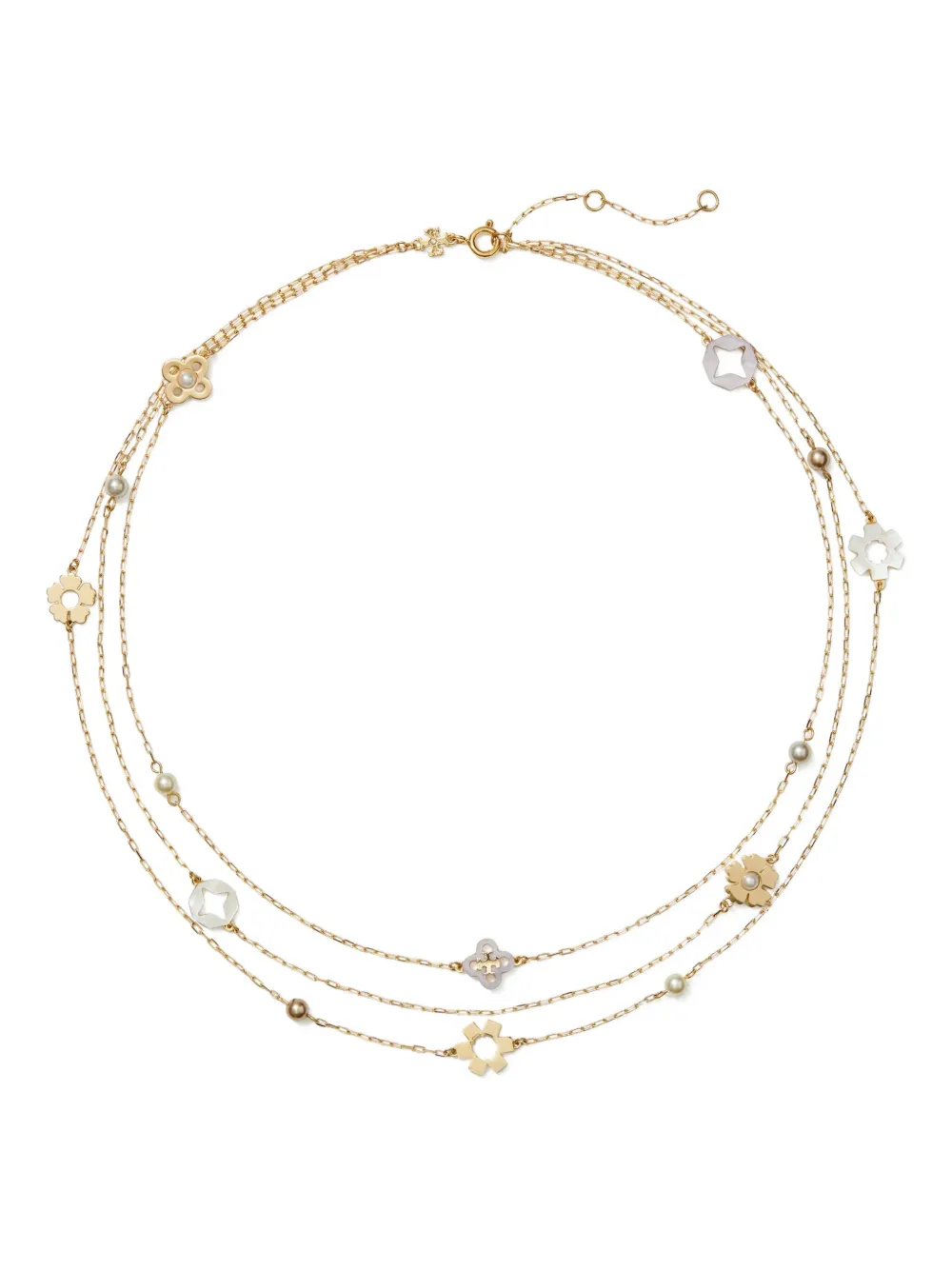 Tory Burch フローラルチャーム ネックレス - ゴールドトーン Tory Burch フローラルチャーム ネックレス - ゴールドトーン