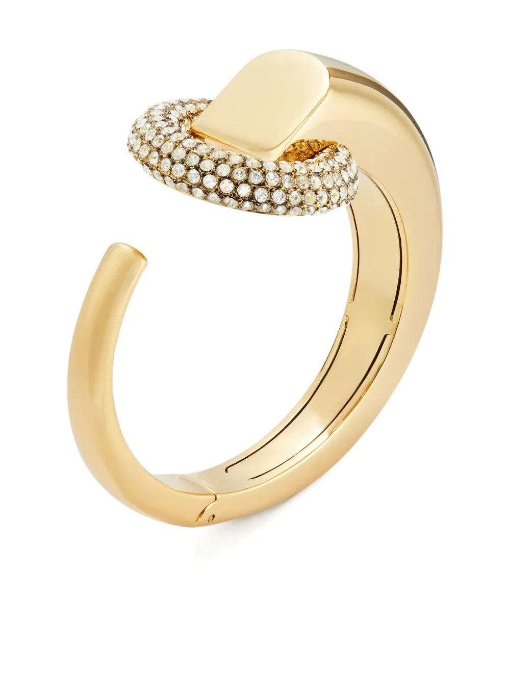 Tory Burch Pave-set Buckle Bracelet In Gold