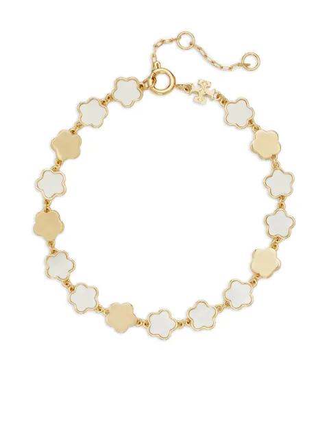Tory Burch flower-shaped gold bracelet