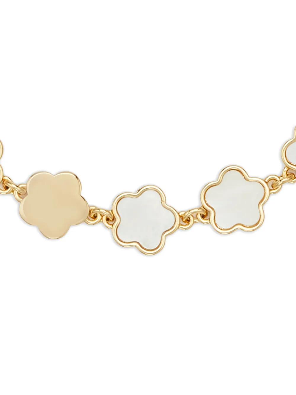 Tory Burch Flower Mother-of-pearl Bracelet In Gold