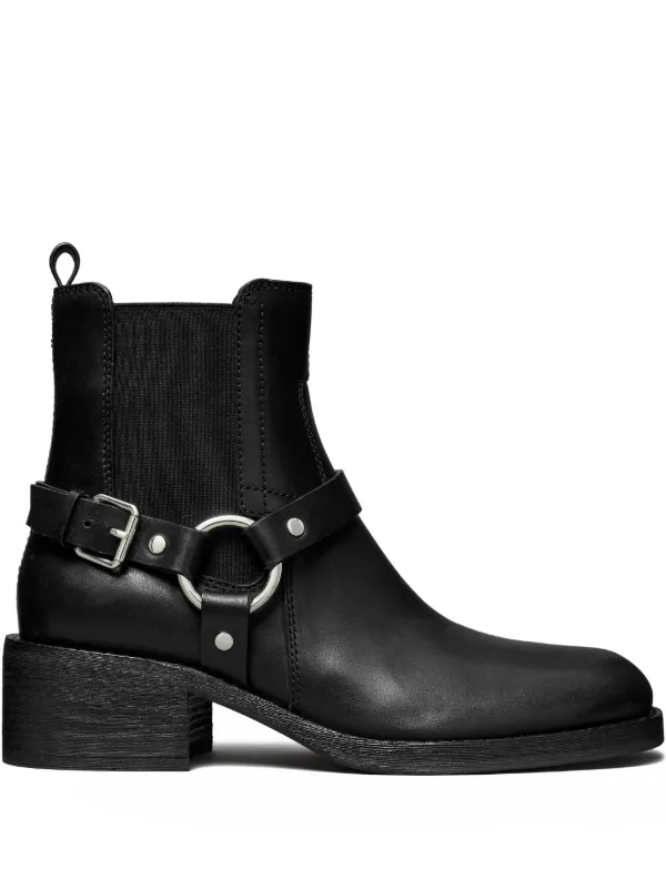 Tory Burch buckle-strap Ring Detail Boots Black FARFETCH ID