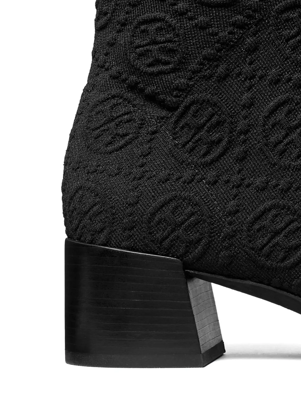 Tory Burch 45mm monogram knit ankle boots Black