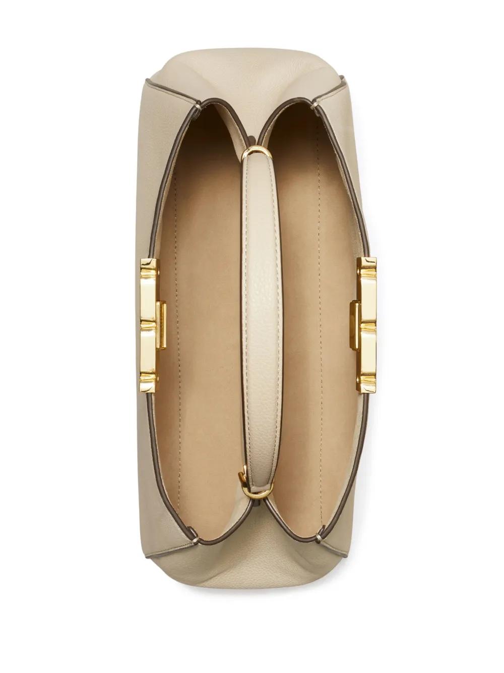 Tory Burch Double-handle Logo Satchel In Neutral