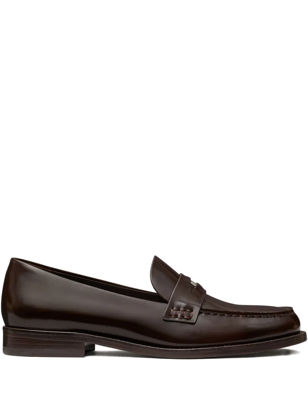 Tory Burch penny leather loafers Brown
