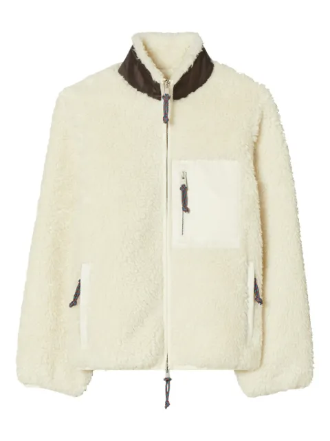 Tory Burch chamarra texturizada con diseño color block