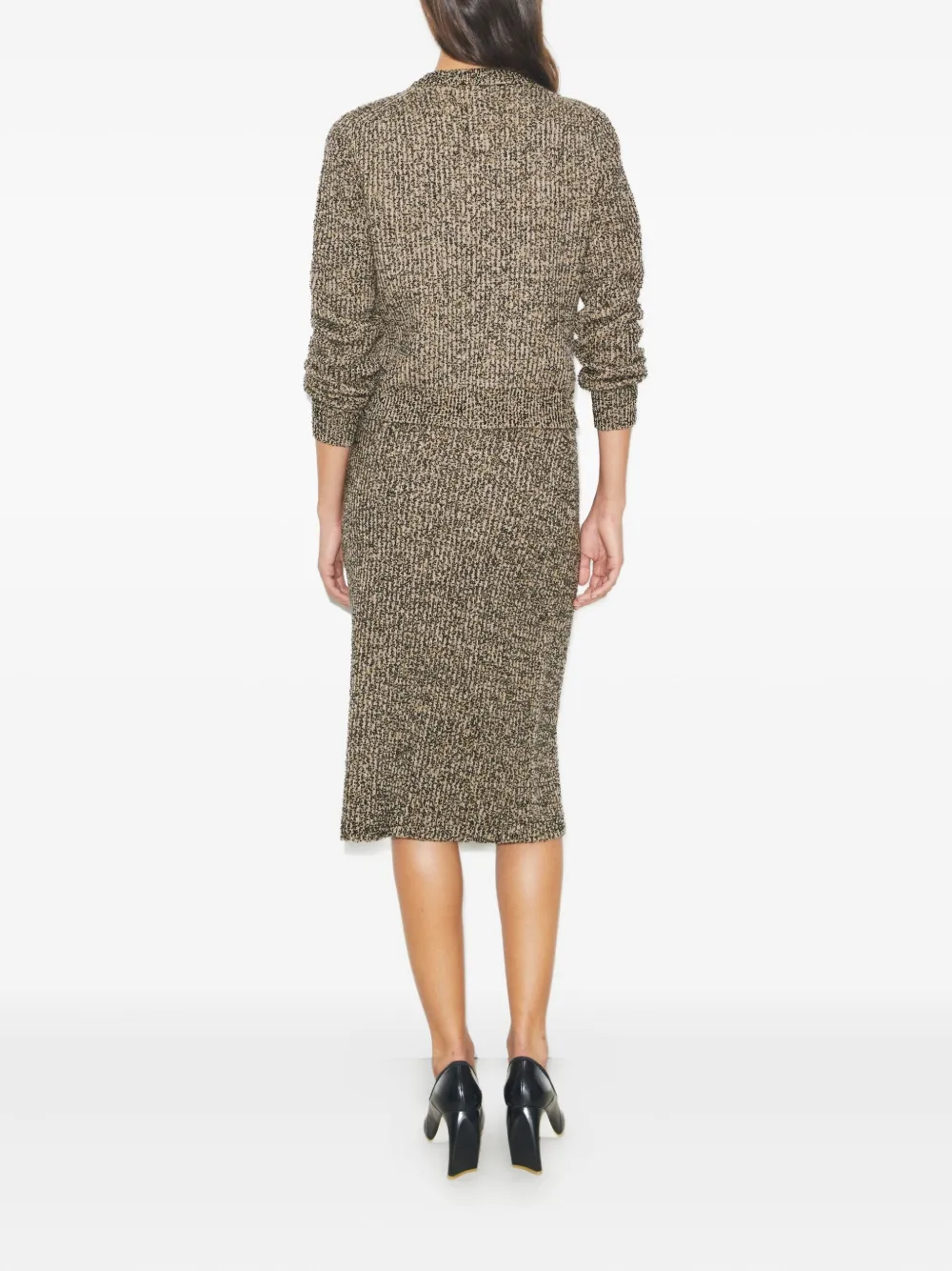 Tory Burch Tweed Pocket Cardigan In Multi