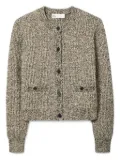Tory Burch tweed pocket cardigan - Neutrals