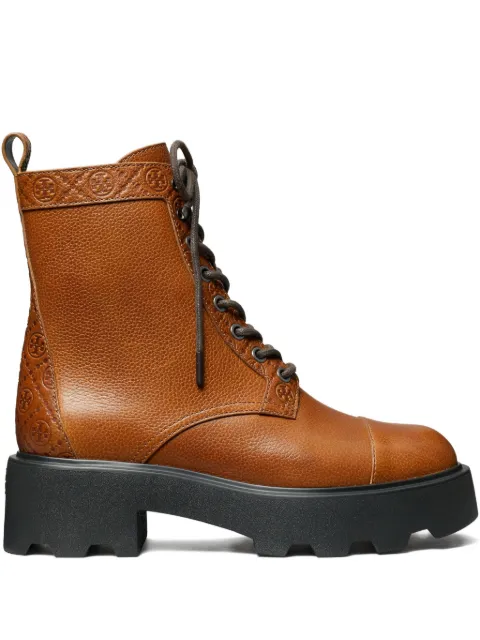 Tory Burch Ankle boot monogramada com salto 65mm