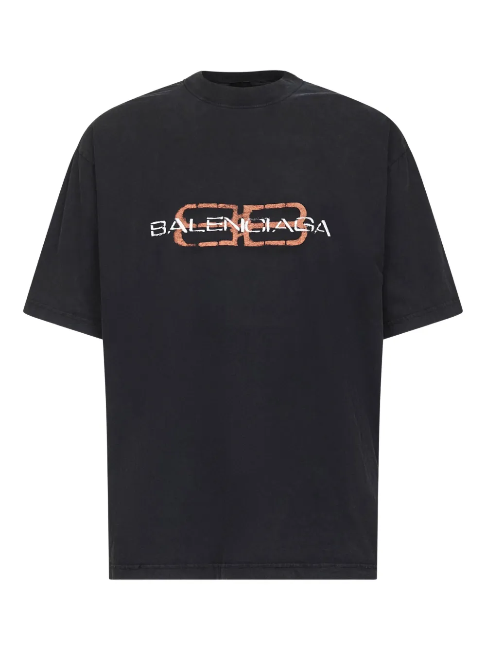 Balenciaga BB Icon stencil-print T-shirt | Black | Image 1