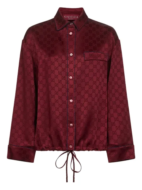 Gucci GG-pattern drawstring shirt