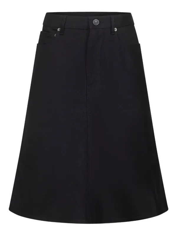 Balenciaga Five-pocket Godet Skirt in Black
