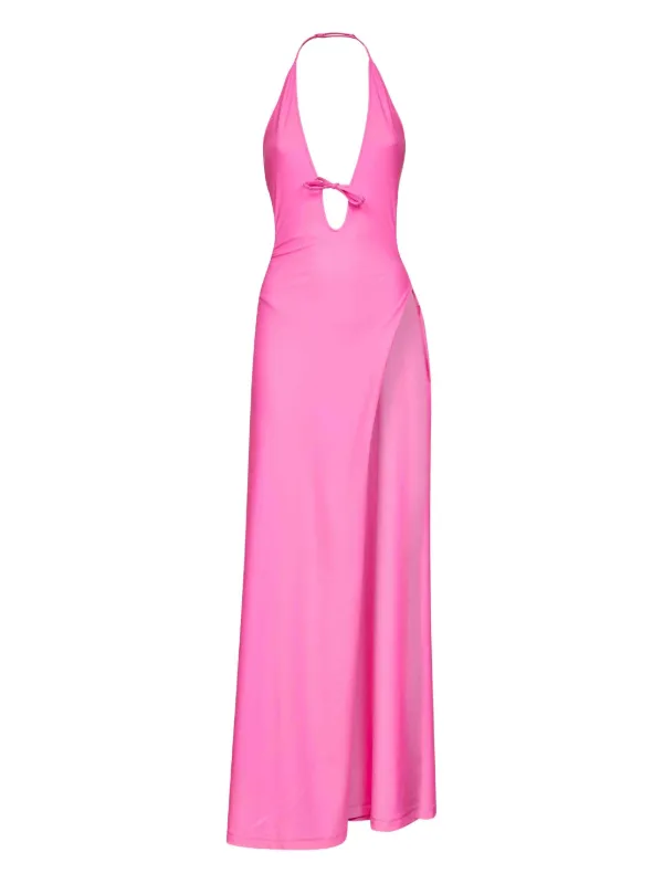 pink balenciaga dress Balenciaga Pink Knot Maxi Dress Balenciaga