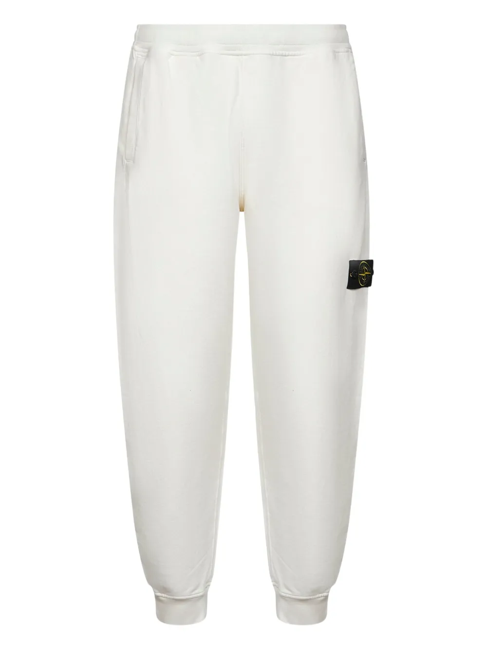 Stone Island ribbed-cuff jogger trousers | White | Image 1