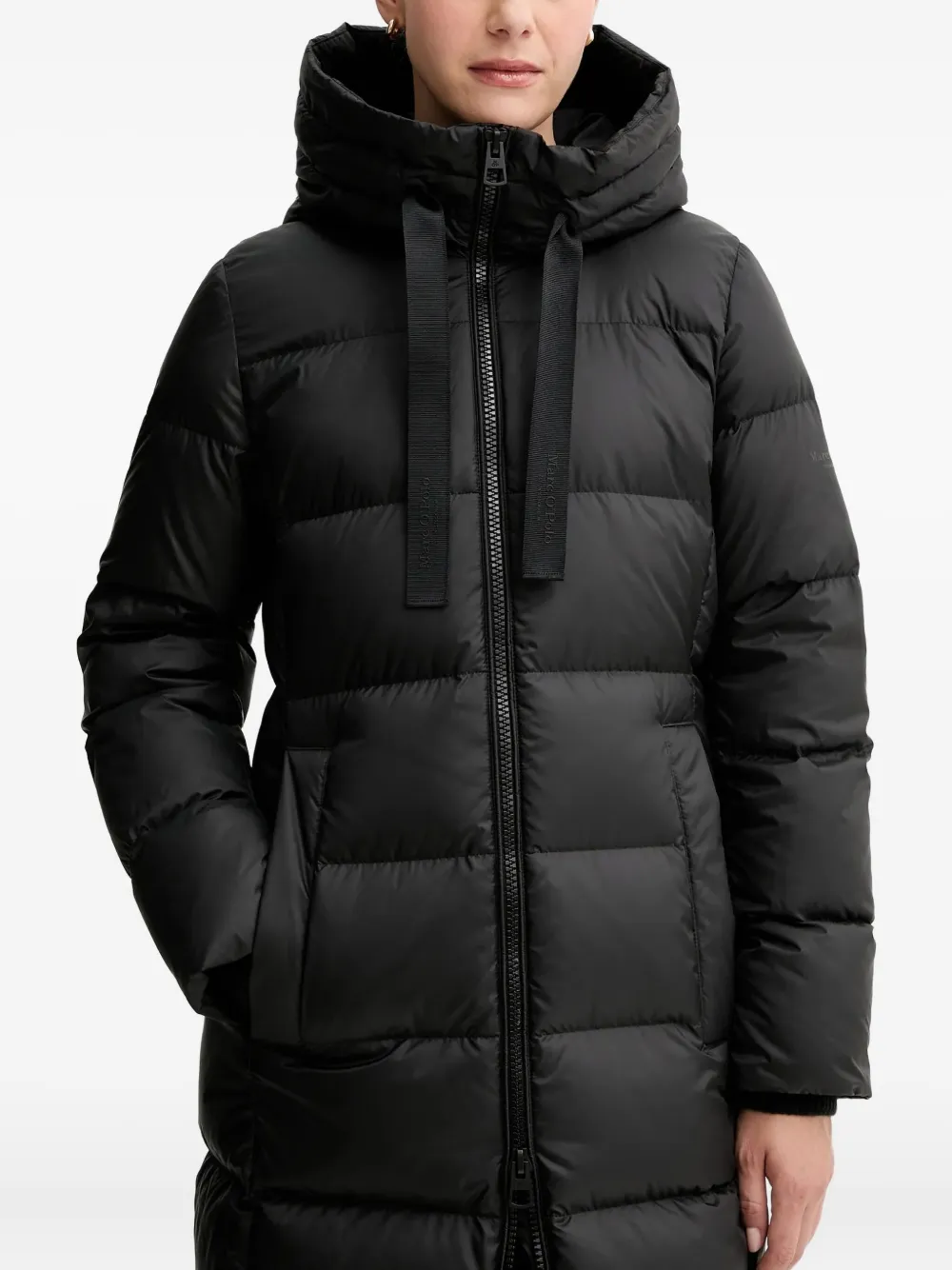 Marc O'Polo abrigo capitonado con capucha | negro | Image 1