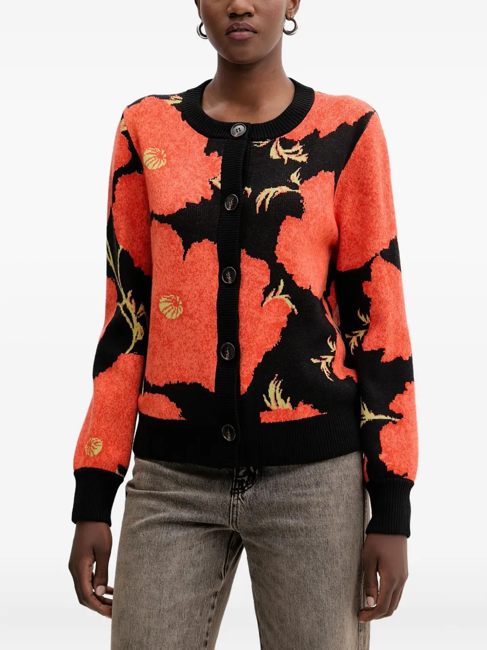 NEVER FULLY DRESSED button cardigan | Orange | Image 1