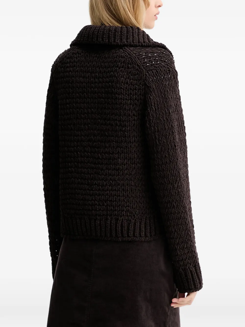Marc O'Polo Vest met kraag en knopen Bruin