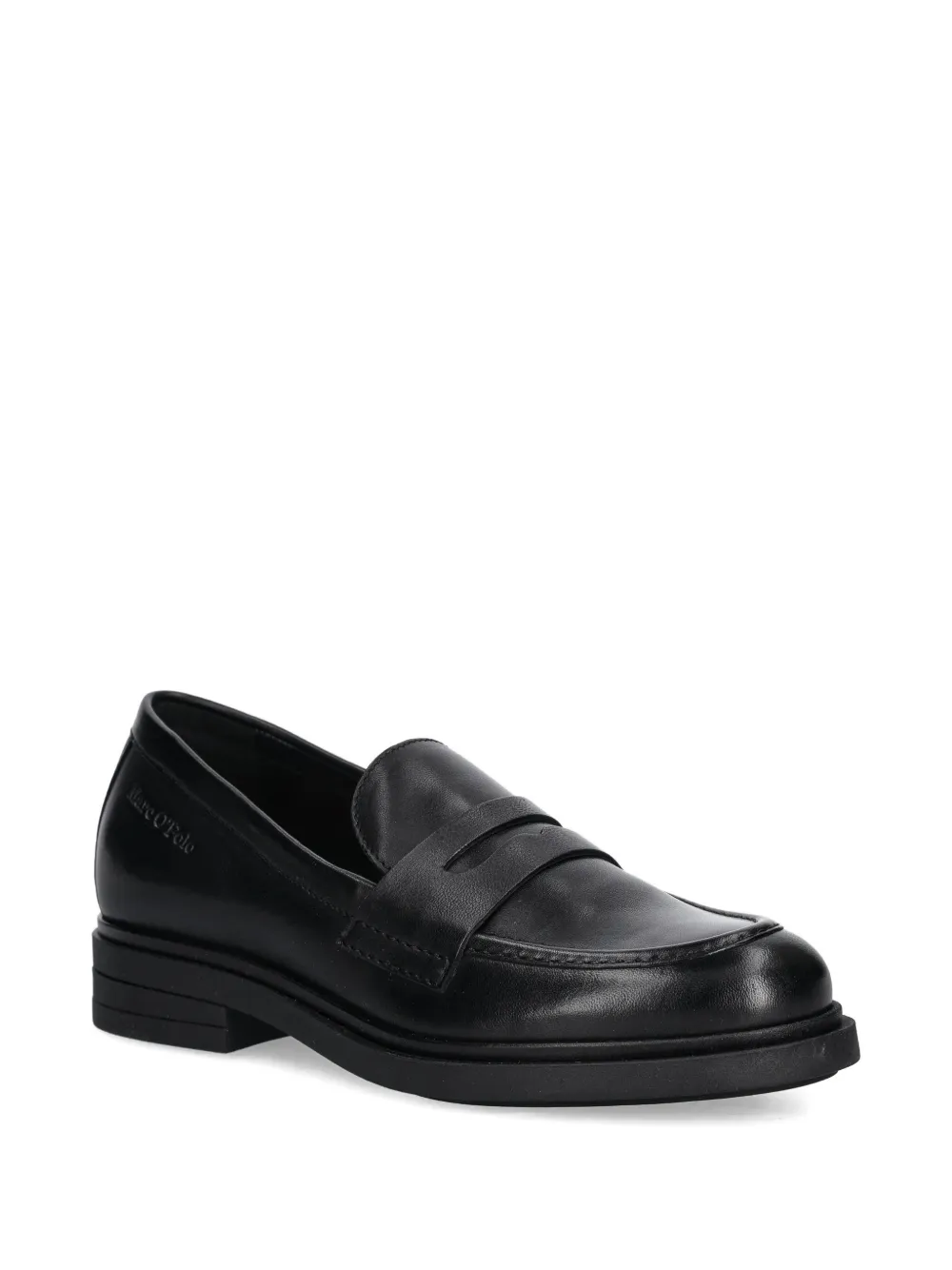 Marc O'Polo Leren loafers Zwart