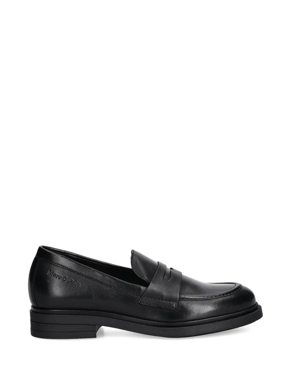 Marc O'Polo Leren loafers Zwart