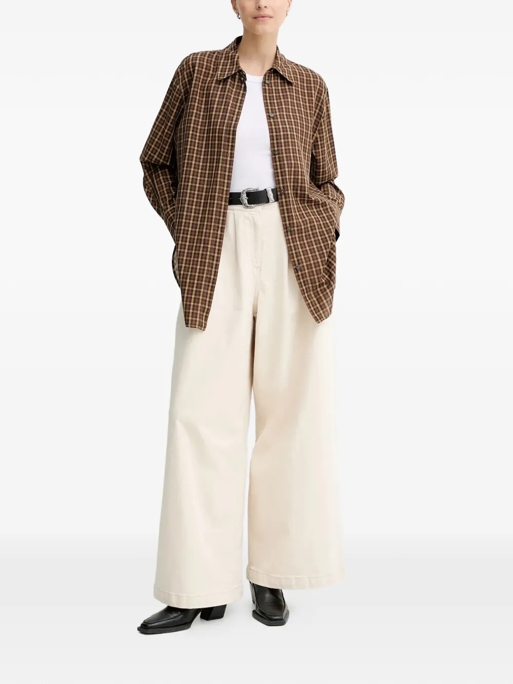 Marc O'Polo checked-pattern shirt | Brown | Image 1