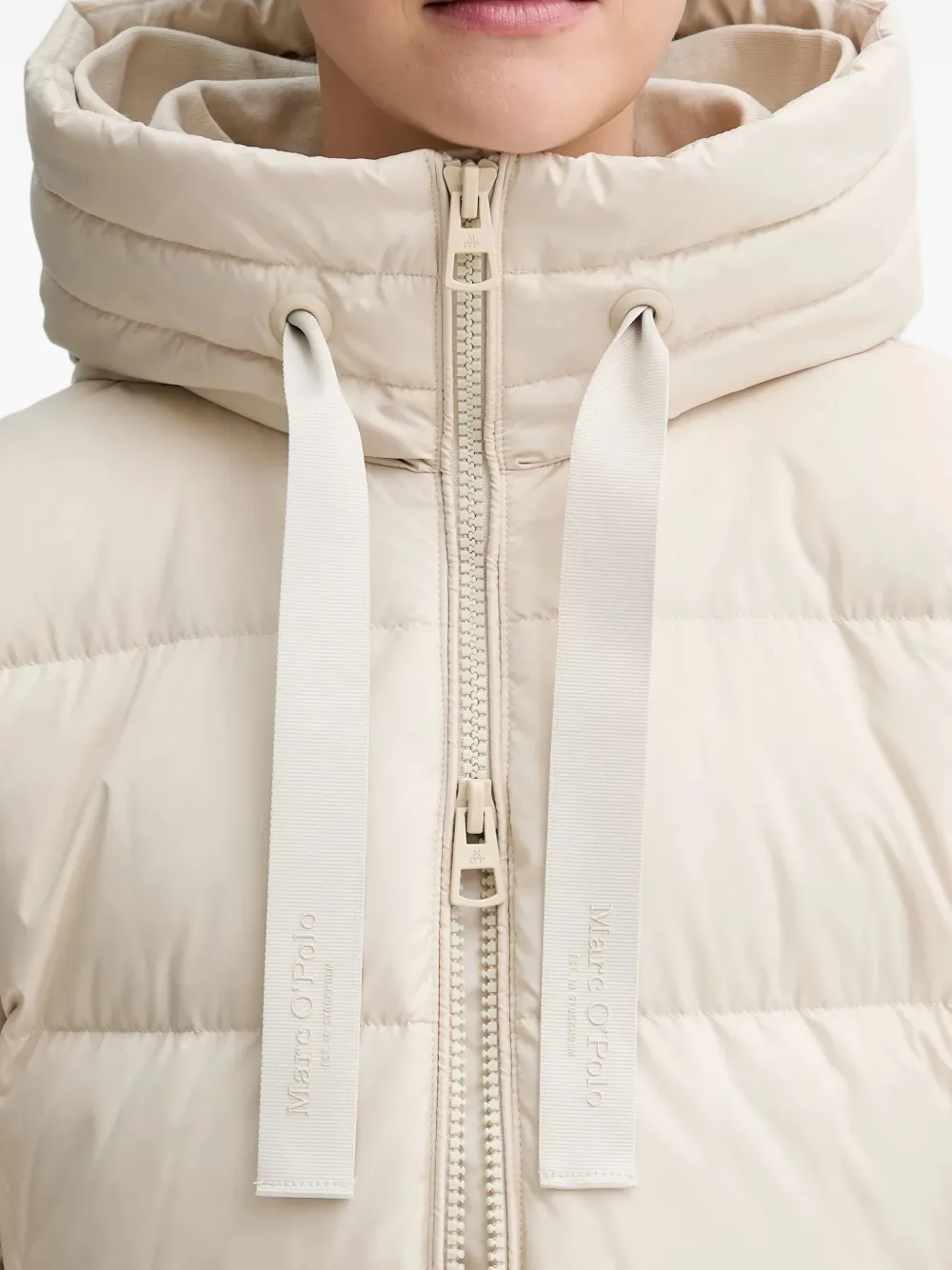 Marc O'polo Hooded Padded Coat In Neutral