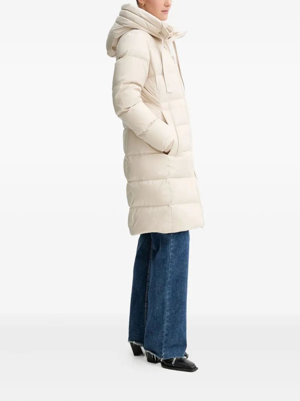Marc O'polo Hooded Padded Coat In Neutral