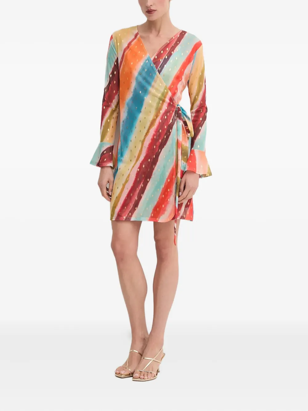 NEVER FULLY DRESSED tie-detail mini dress - Oranje