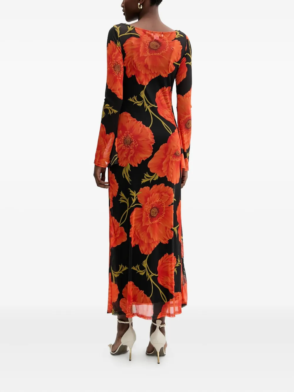 Never Fully Dressed Floral Long-sleeve Maxi Dress In Multi