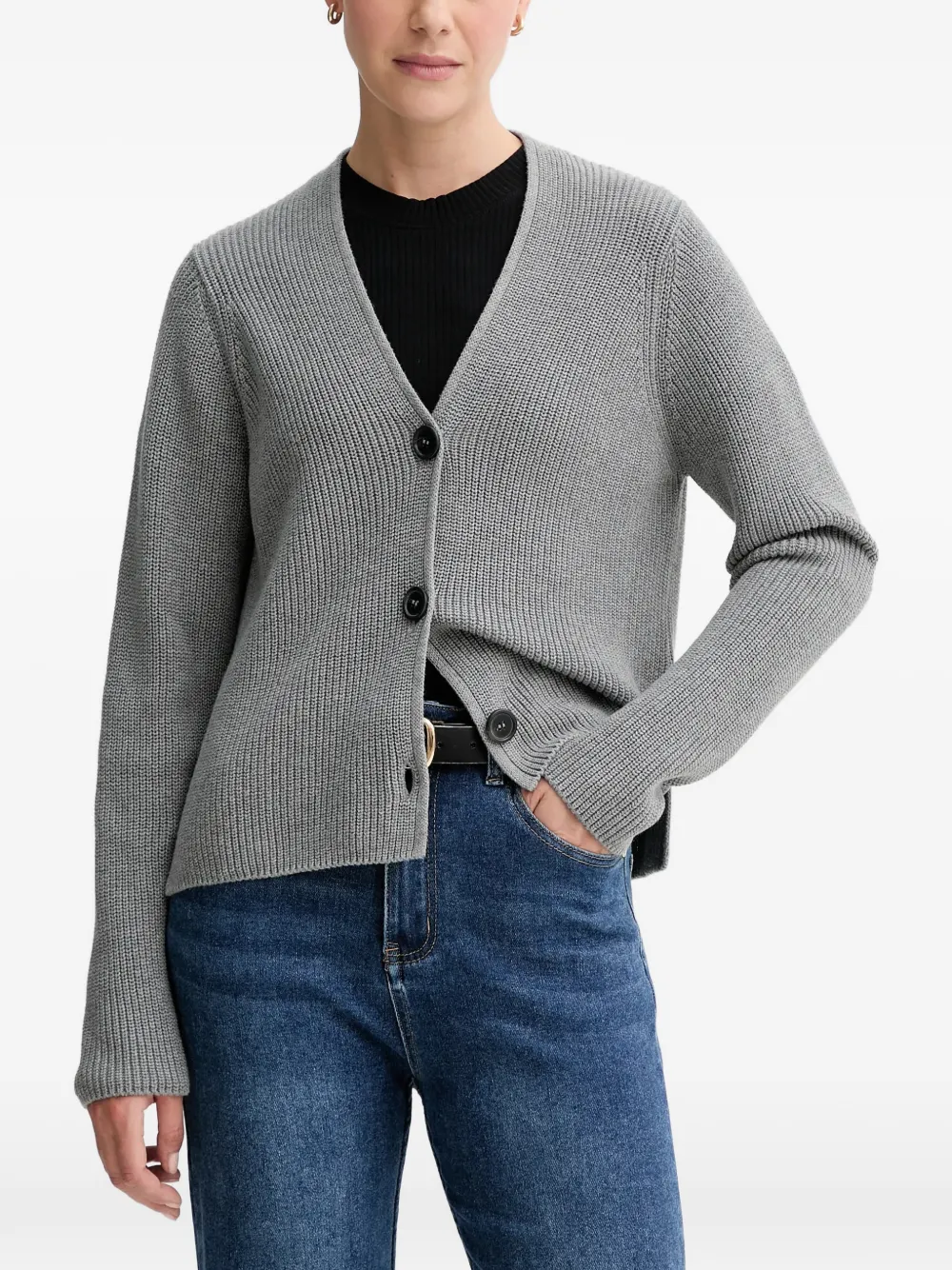Marc O'Polo button-fastening cardigan | Grey | Image 1