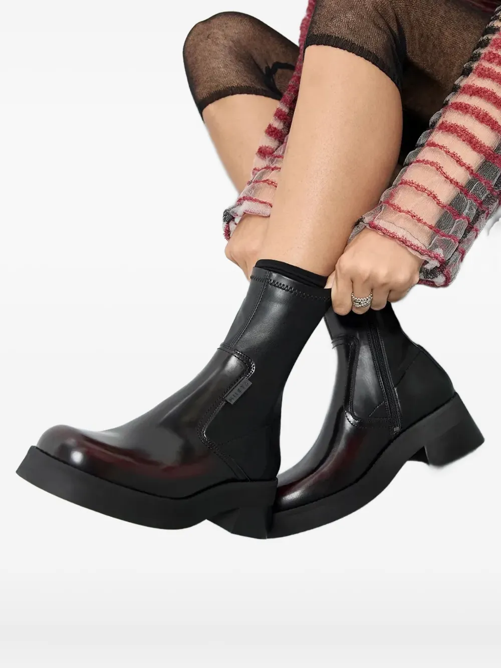 Miista 60mm Oliana Zip-up Ankle Boots In Black