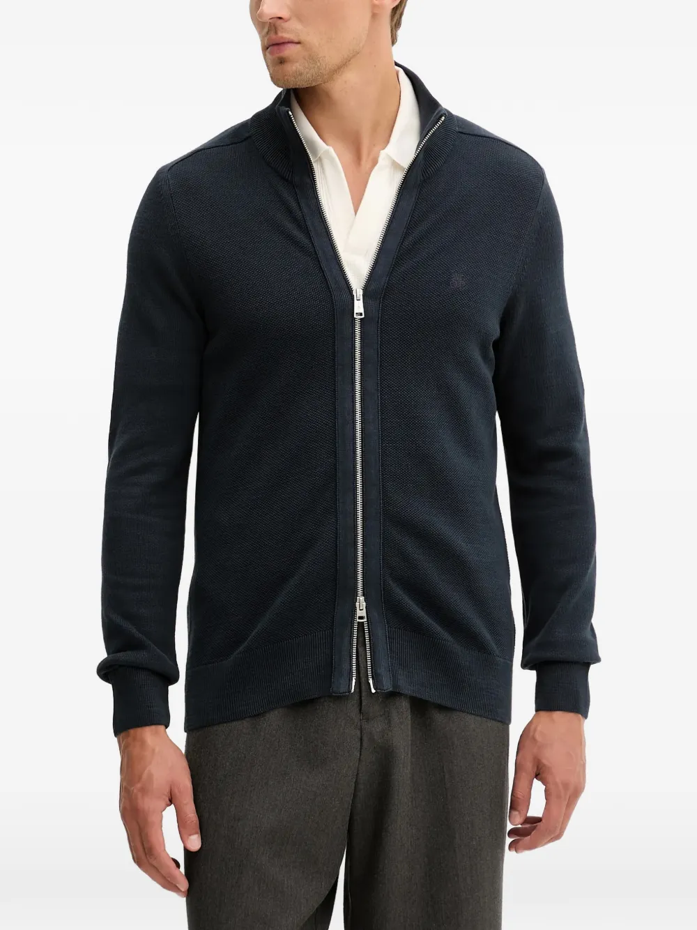 Marc O'Polo mock-neck cardigan | Blue | Image 1