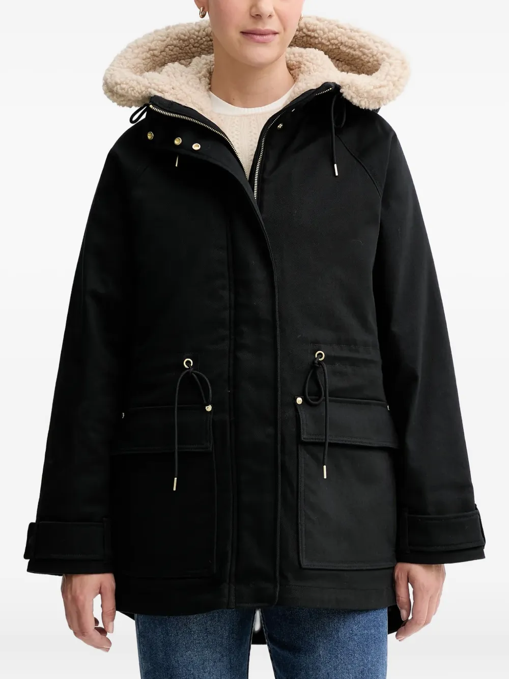 Marc O'Polo drawstring hooded jacket | Black | Image 1