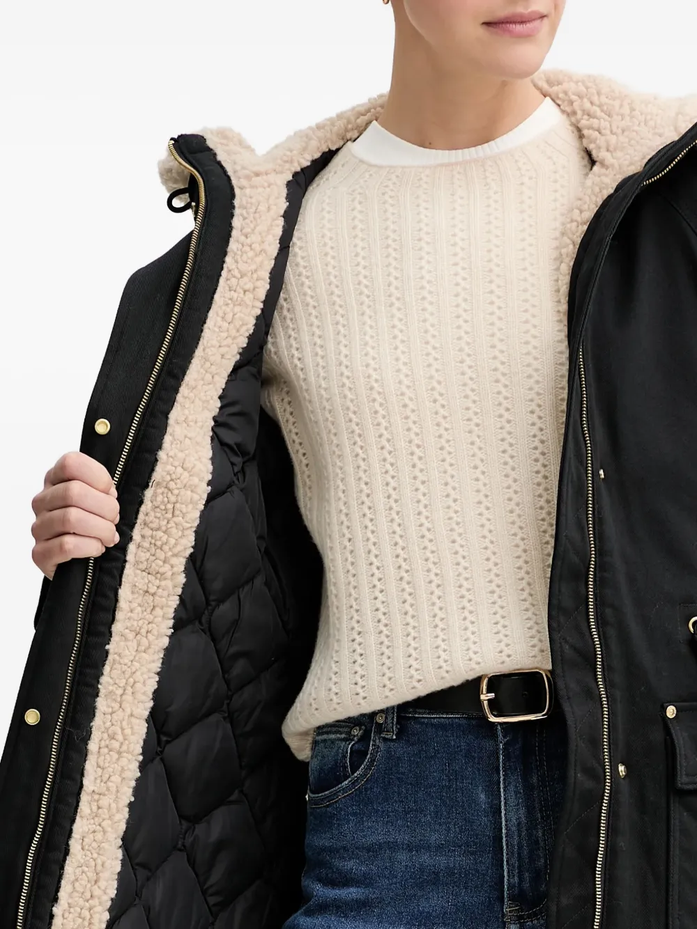 Marc O'Polo Jack met capuchon Zwart