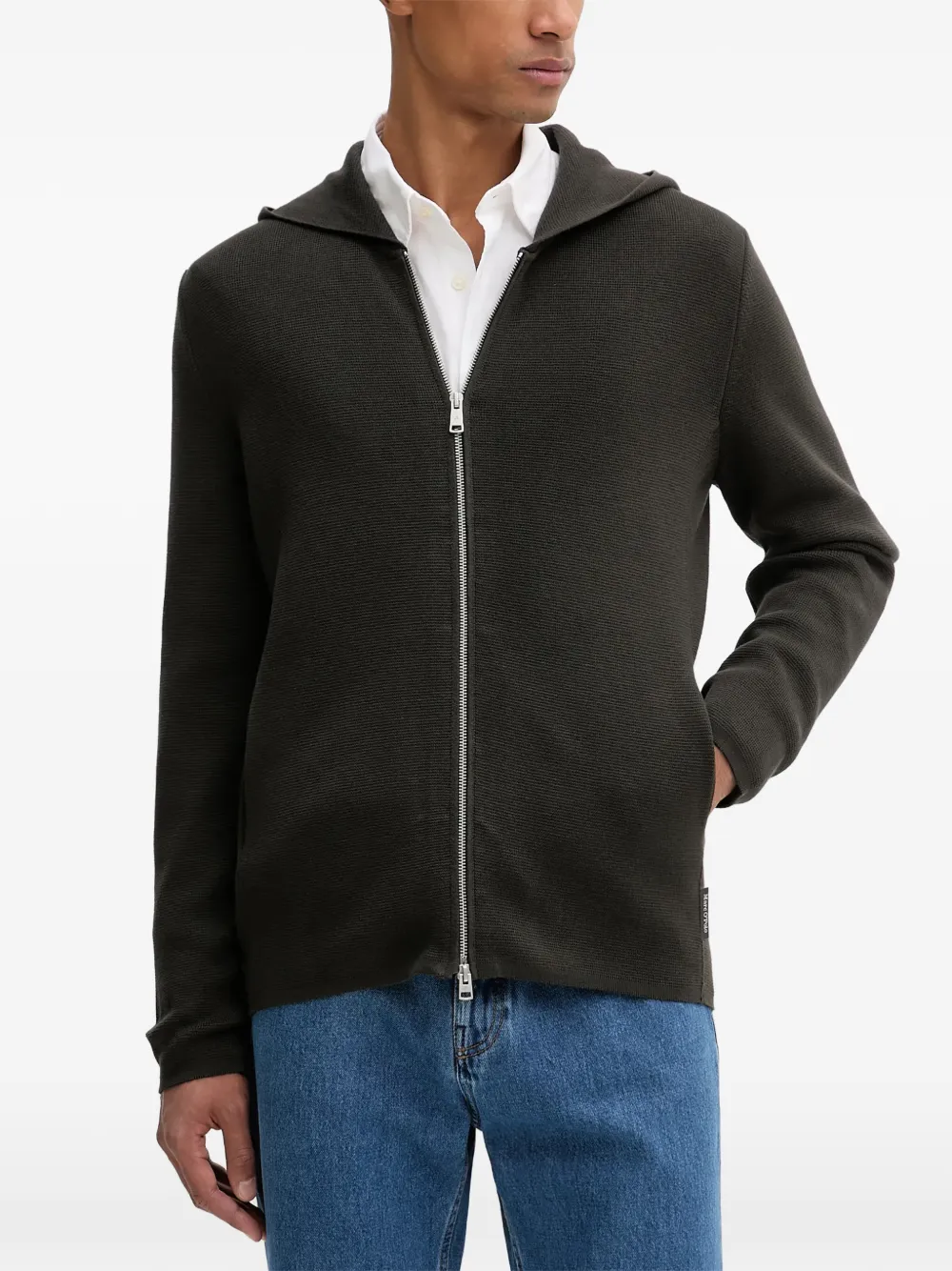 Marc O'Polo hoodie con cierre | marrón | Image 1
