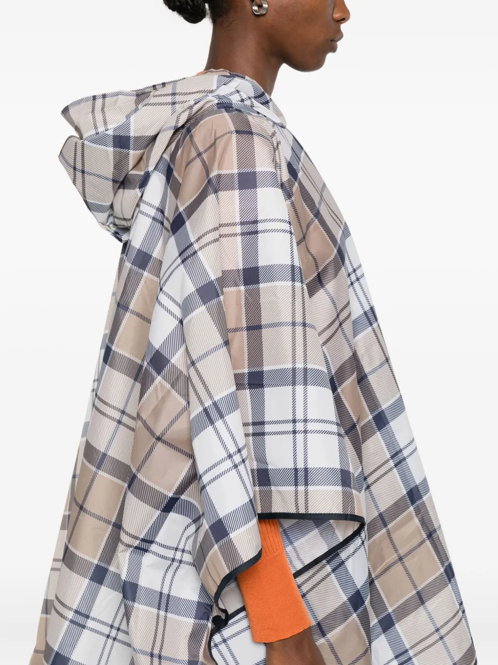 Barbour Hooded Chech-print Scarf In Multi