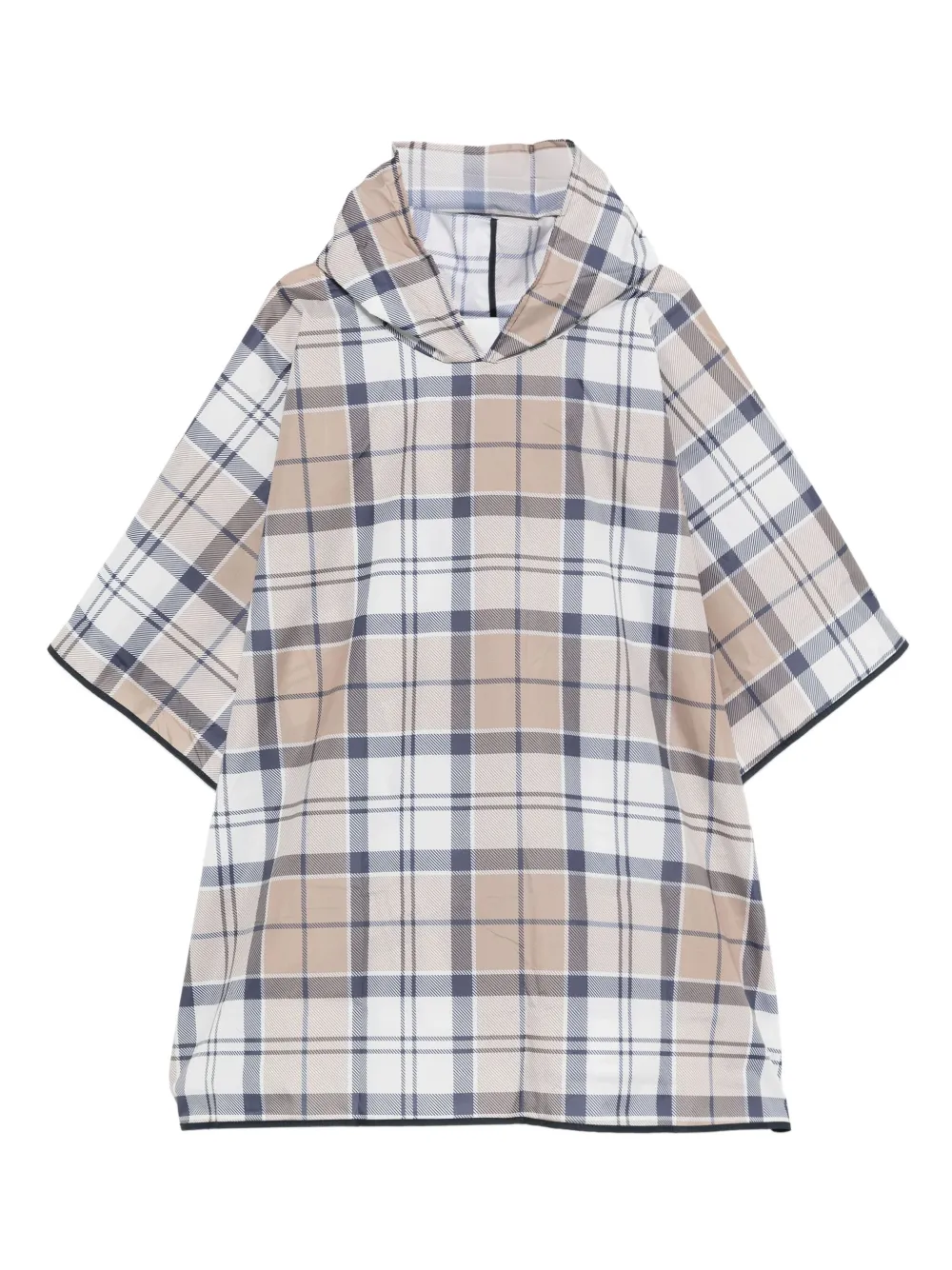 Barbour hooded chech-print scarf - ニュートラル Barbour hooded chech-print scarf - ニュートラル