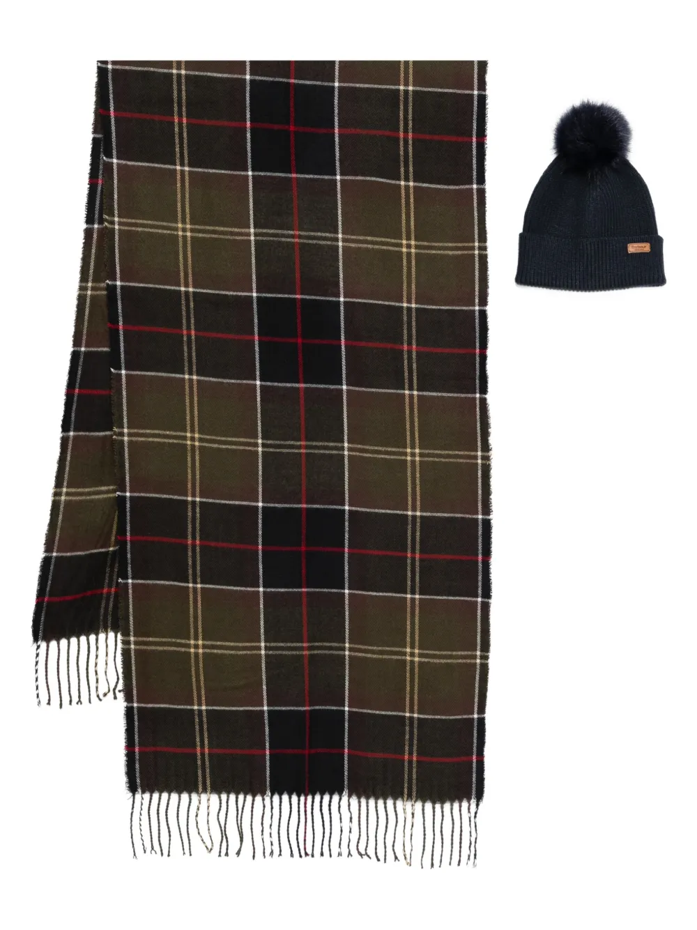 Barbour tartan scarf set - グリーン Barbour tartan scarf set - グリーン