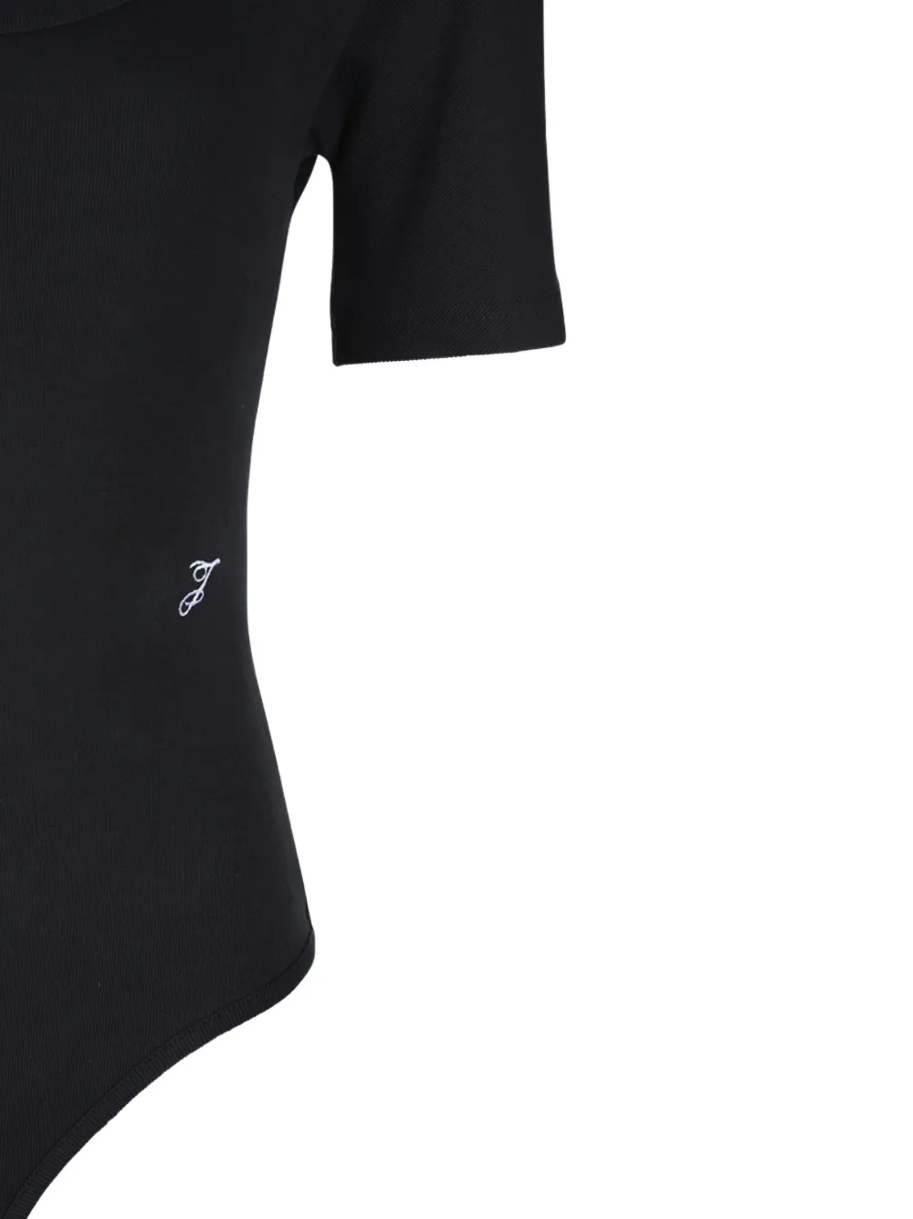 Jacquemus Short-sleeve Scoop-neck Bodysuit In Black