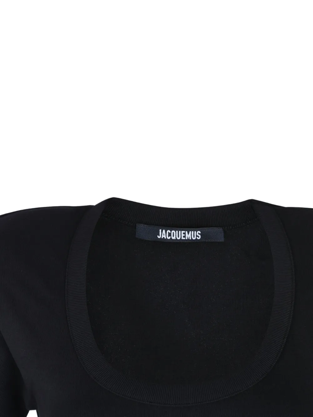 Jacquemus Short-sleeve Scoop-neck Bodysuit In Black