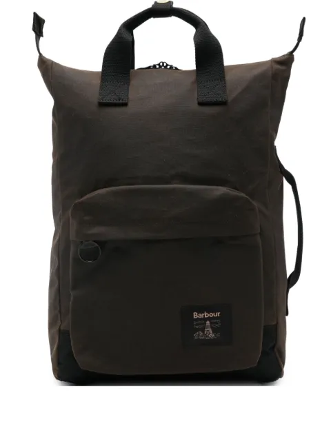 Barbour waxed-cotton backpack