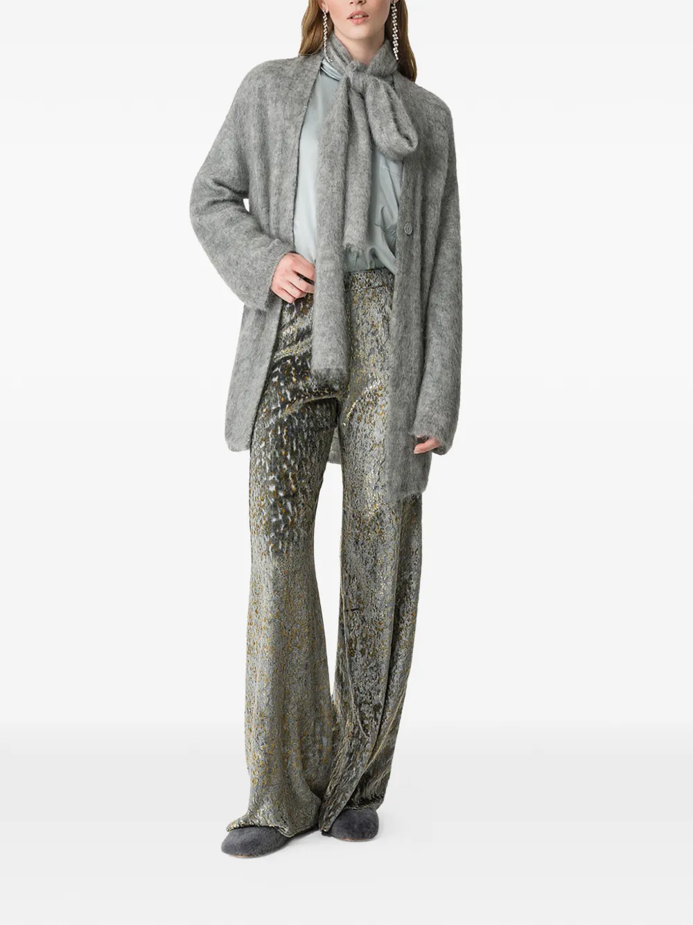 Forte Mohair vest Grijs