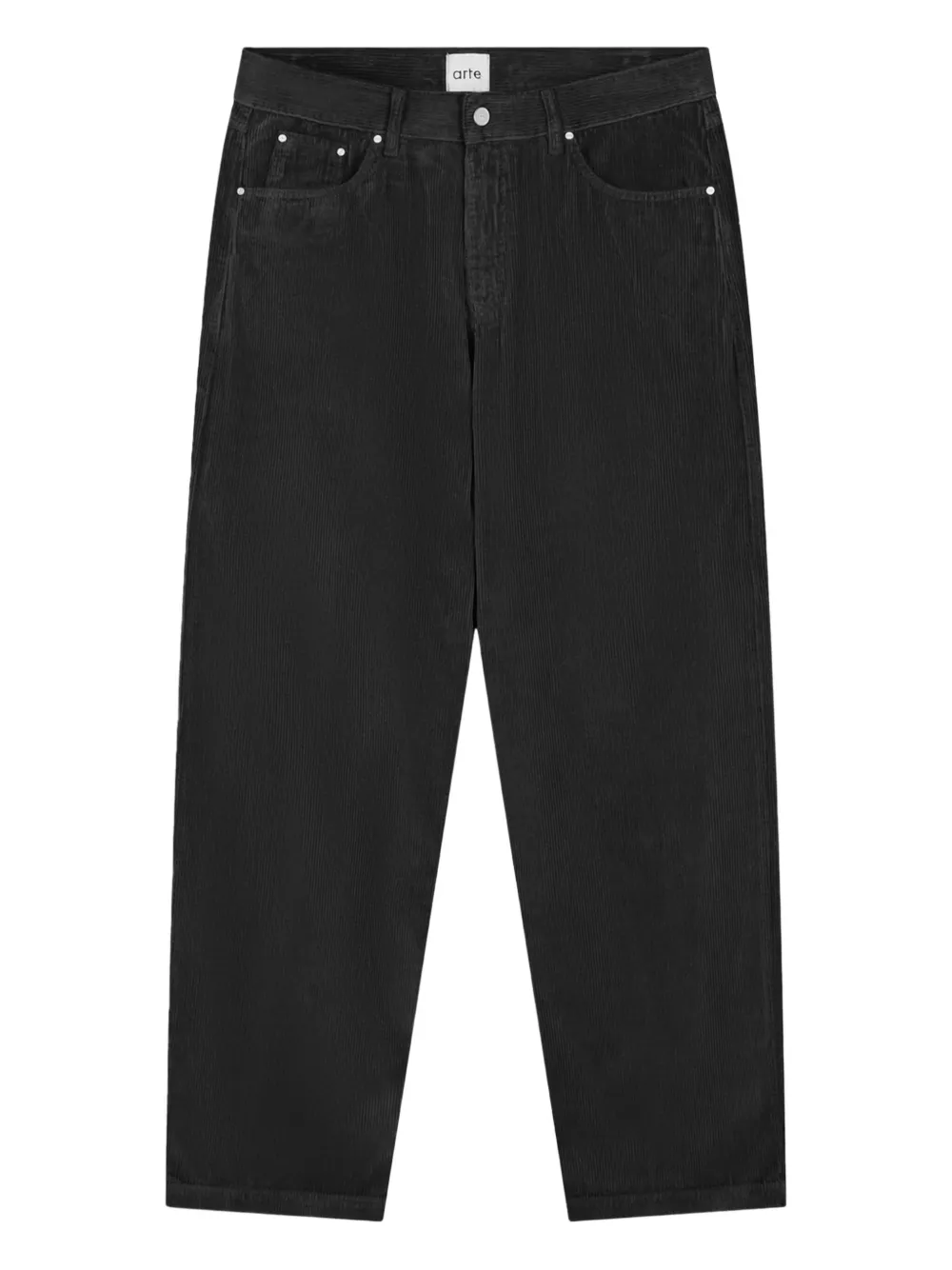 Arte Antwerp Corduroy Tapered-leg Trousers In Black