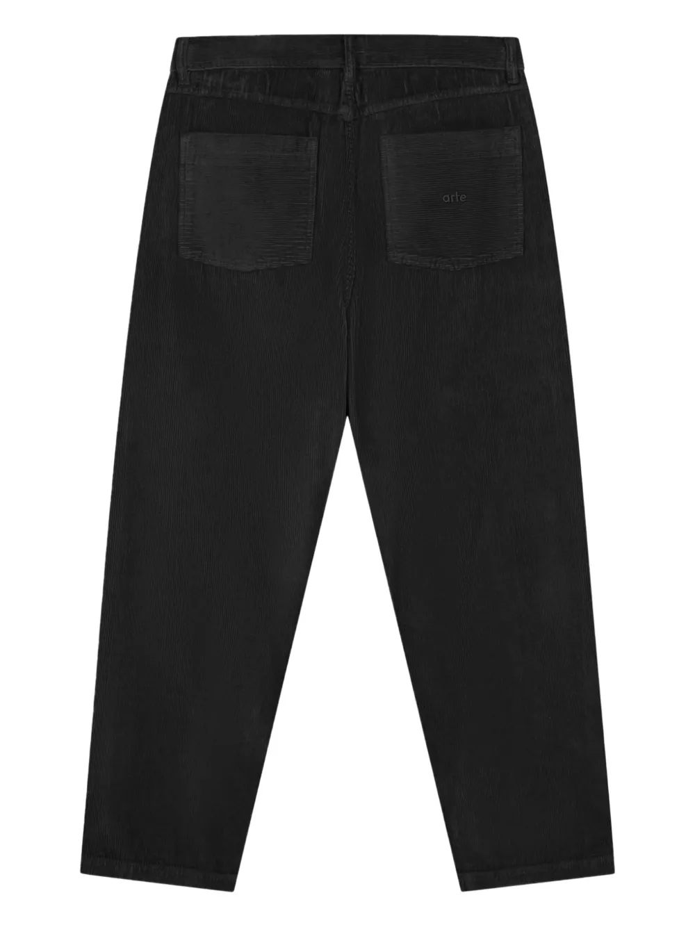 Arte Antwerp Corduroy Tapered-leg Trousers In Black