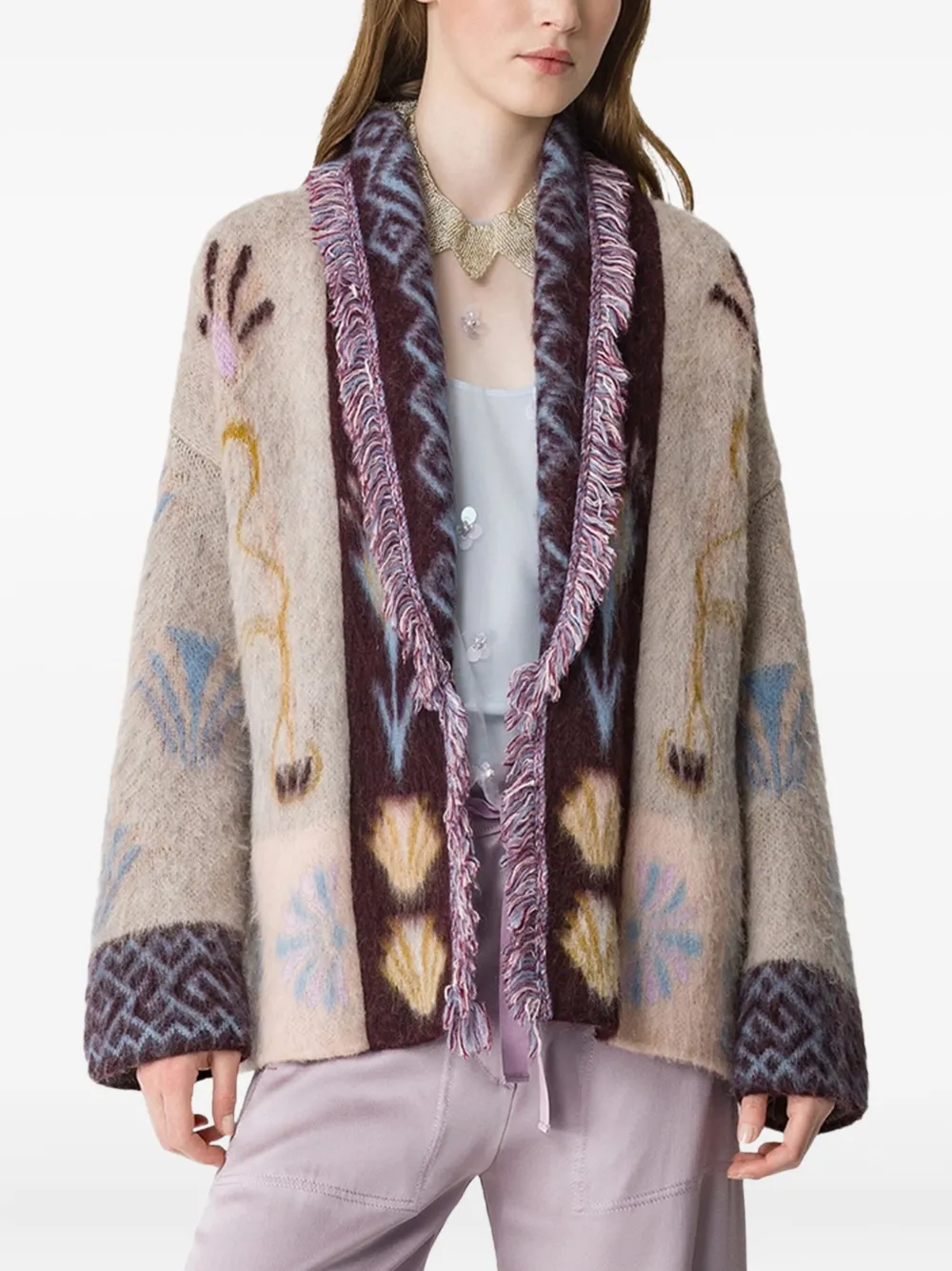 Forte Vest met franje Beige