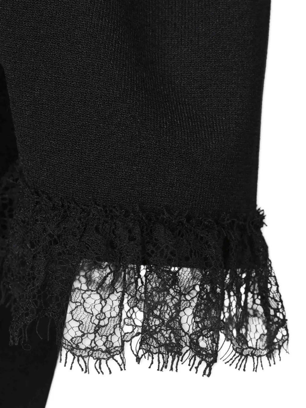 Alexander McQueen Polotop met kanten afwerking Zwart