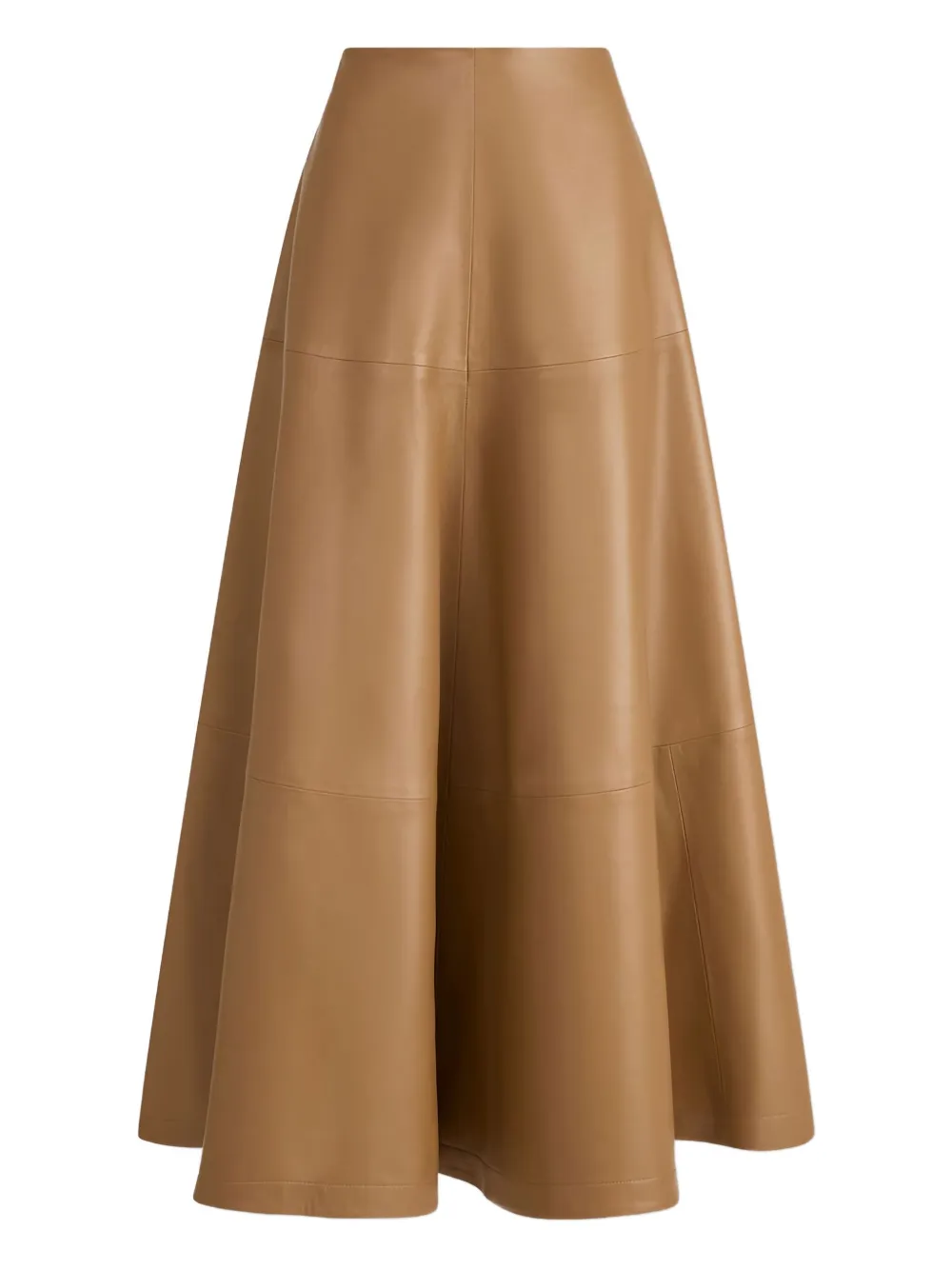 Altuzarra Leren A-lijn rok Beige