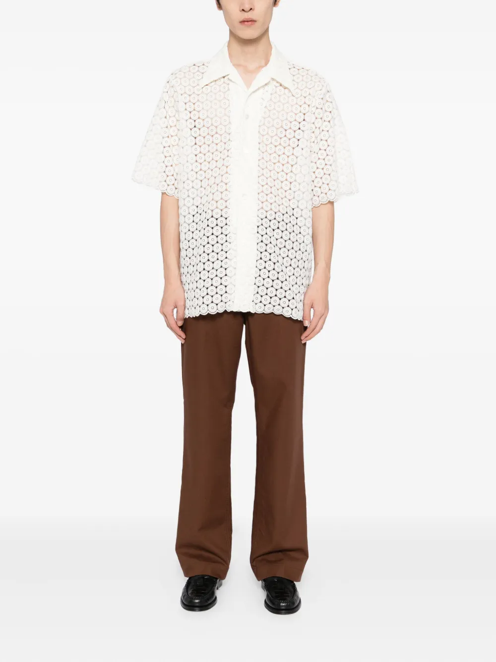 Wales Bonner Highlife bowlingshirt - Beige